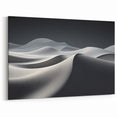 Modern Abstract Dune Wall Art - Sleek Desert Landscape in Grayscale