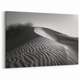 Textured Dune Wall Art - Black and White Desert Landscape with Shadows