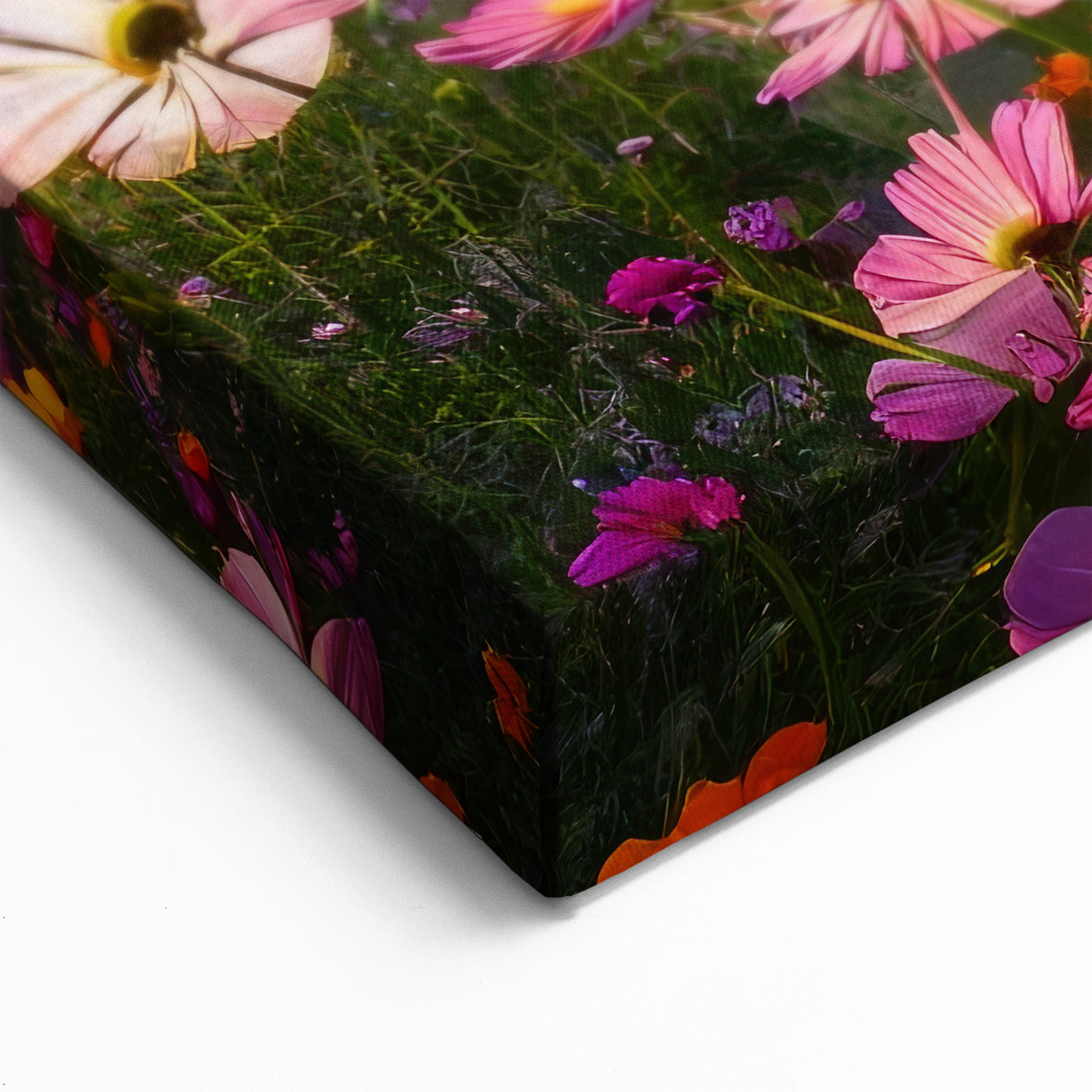 Serene Fields Art Print - Vibrant Wildflower Meadow at Sunset
