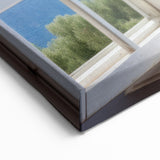 Coastal Ocean View Window Wall Art - Serene Seaside Canvas Prints