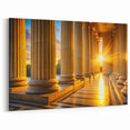 Golden Columns Wall Art - Classical Architecture Canvas & Framed Print