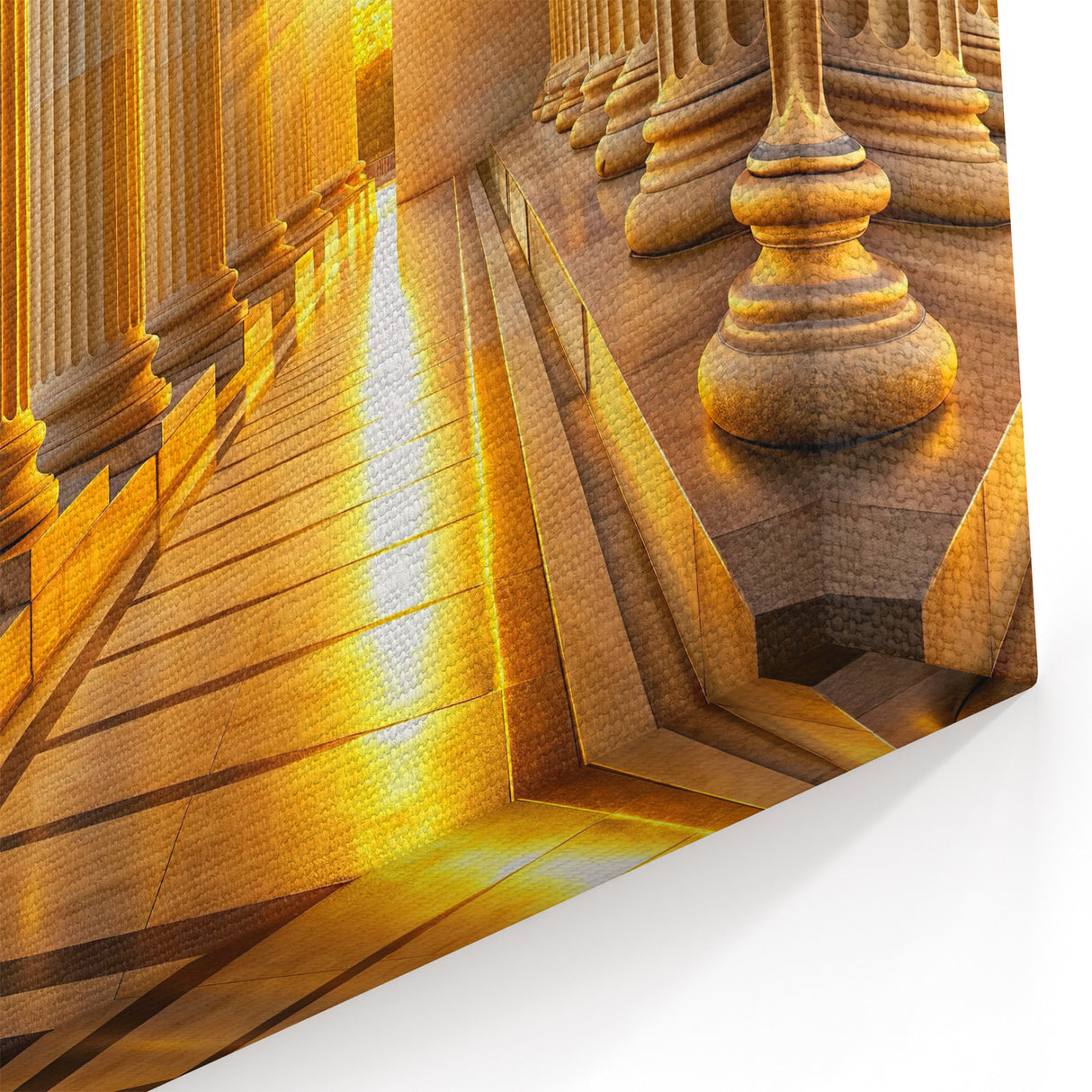Golden Columns Wall Art - Classical Architecture Canvas & Framed Print