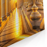 Golden Columns Wall Art - Classical Architecture Canvas & Framed Print