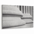 Black and White Columns Art - Minimalist Architectural Canvas & Print