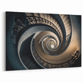 Elegant Spiral Staircase Wall Art - Modern Architectural Canvas Print