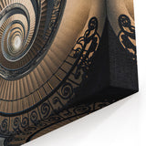 Elegant Spiral Staircase Wall Art - Modern Architectural Canvas Print