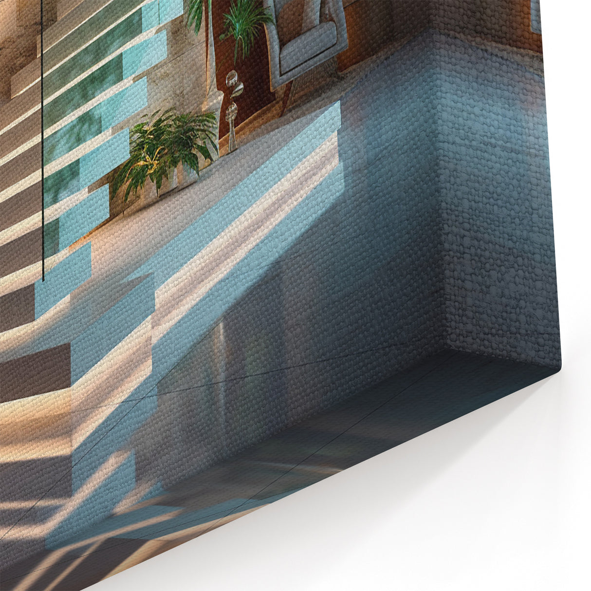 Elegant Floating Staircase Wall Art - Contemporary Interior Design Print