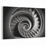 Classic Spiral Staircase Wall Art - Intricate Architectural Print