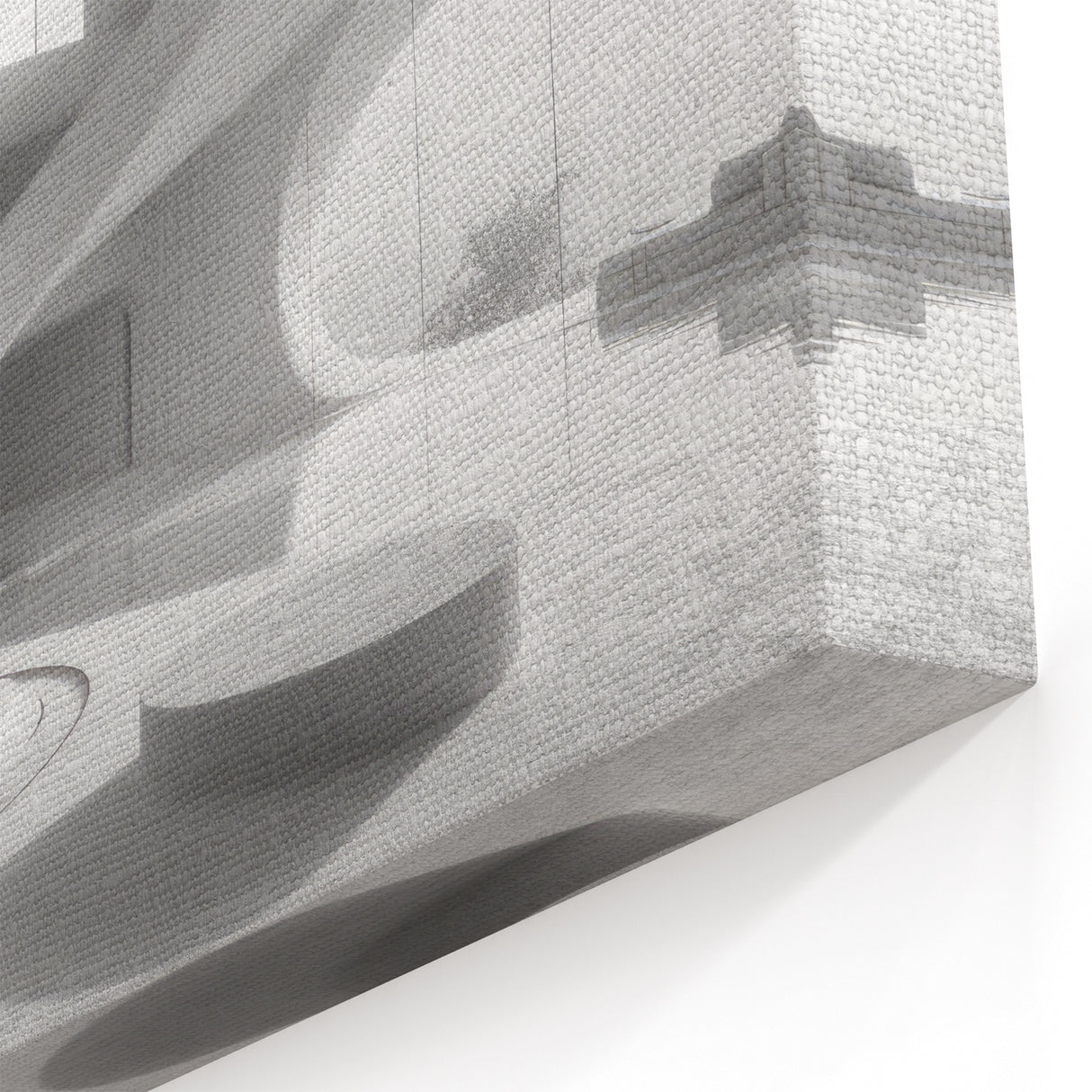 Minimalist White Staircase Wall Art - Contemporary Architectural Print