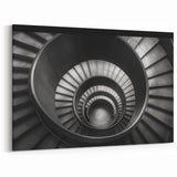 Modern Spiral Staircase Wall Art - Dramatic Architectural Print