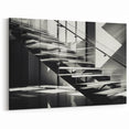Sleek Glass Staircase Wall Art - Modern Architectural Design Print