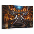 Grand Ornate Staircase Wall Art - Luxurious Architectural Print