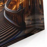 Grand Ornate Staircase Wall Art - Luxurious Architectural Print