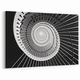 Staircase Wall Art - Spiral Architectural Design in Black and White Print
