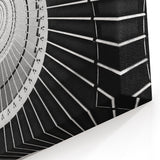 Staircase Wall Art - Spiral Architectural Design in Black and White Print