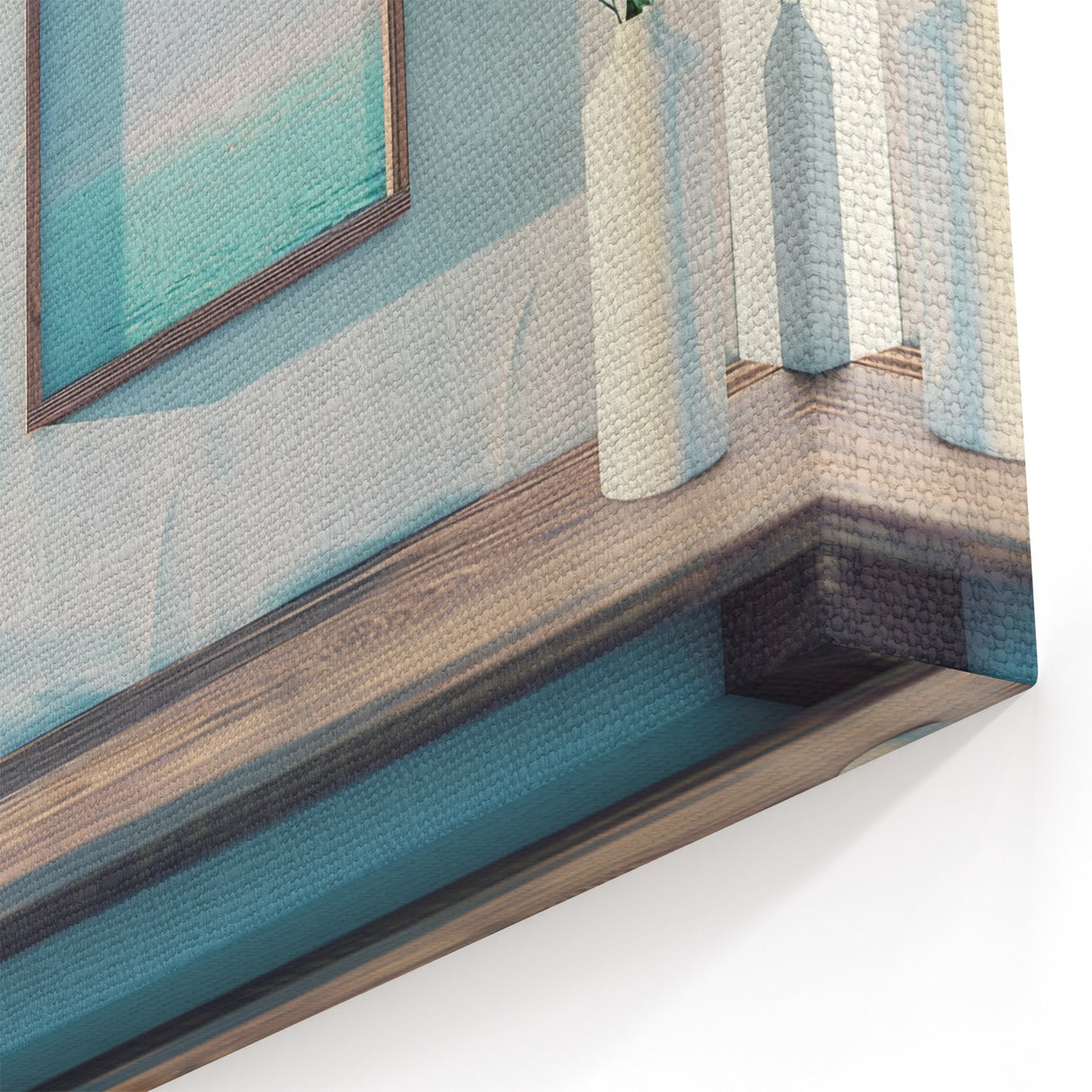 Minimalist Ocean View Window Wall Art - Calm Seascape Canvas Prints