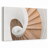 Elegant Wooden Spiral Staircase Art - Architectural Wall Decor Prints
