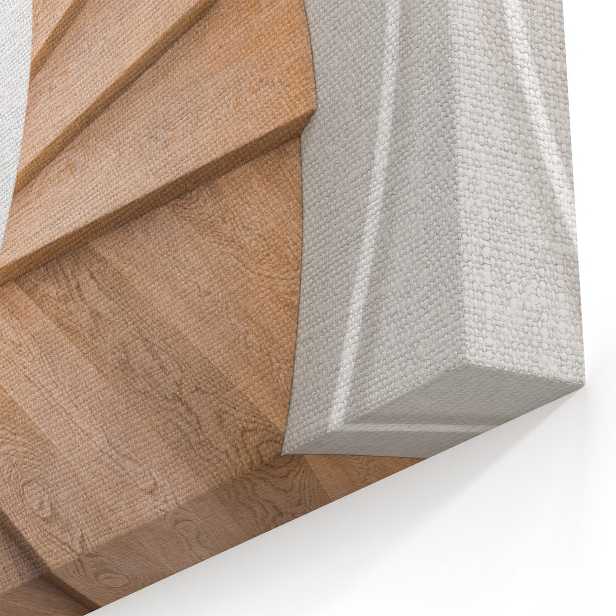 Elegant Wooden Spiral Staircase Art - Architectural Wall Decor Prints