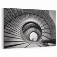 Architectural Spiral Staircase Art - Black and White Modern Wall Decor