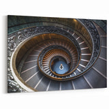 Ornate Spiral Staircase Art - Elegant Architectural Wall Decor Prints