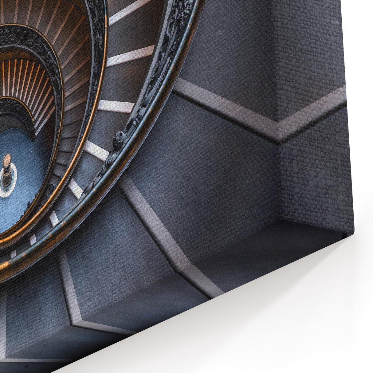 Ornate Spiral Staircase Art - Elegant Architectural Wall Decor Prints