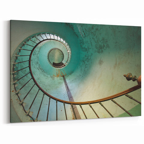 Rustic Spiral Staircase Art - Unique Architectural Wall Decor Prints