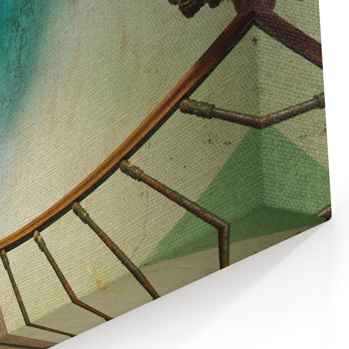 Rustic Spiral Staircase Art - Unique Architectural Wall Decor Prints