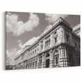 Elegant Royal Palace Architecture Print in Sepia Tone