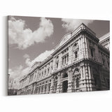 Elegant Royal Palace Architecture Print in Sepia Tone