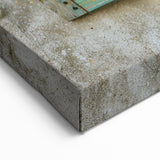 Vintage Shuttered Window Wall Art – Rustic Architectural Canvas Print