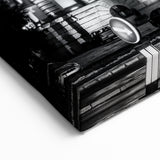 Illuminated Grand Palace at Night Black and White Wall Art