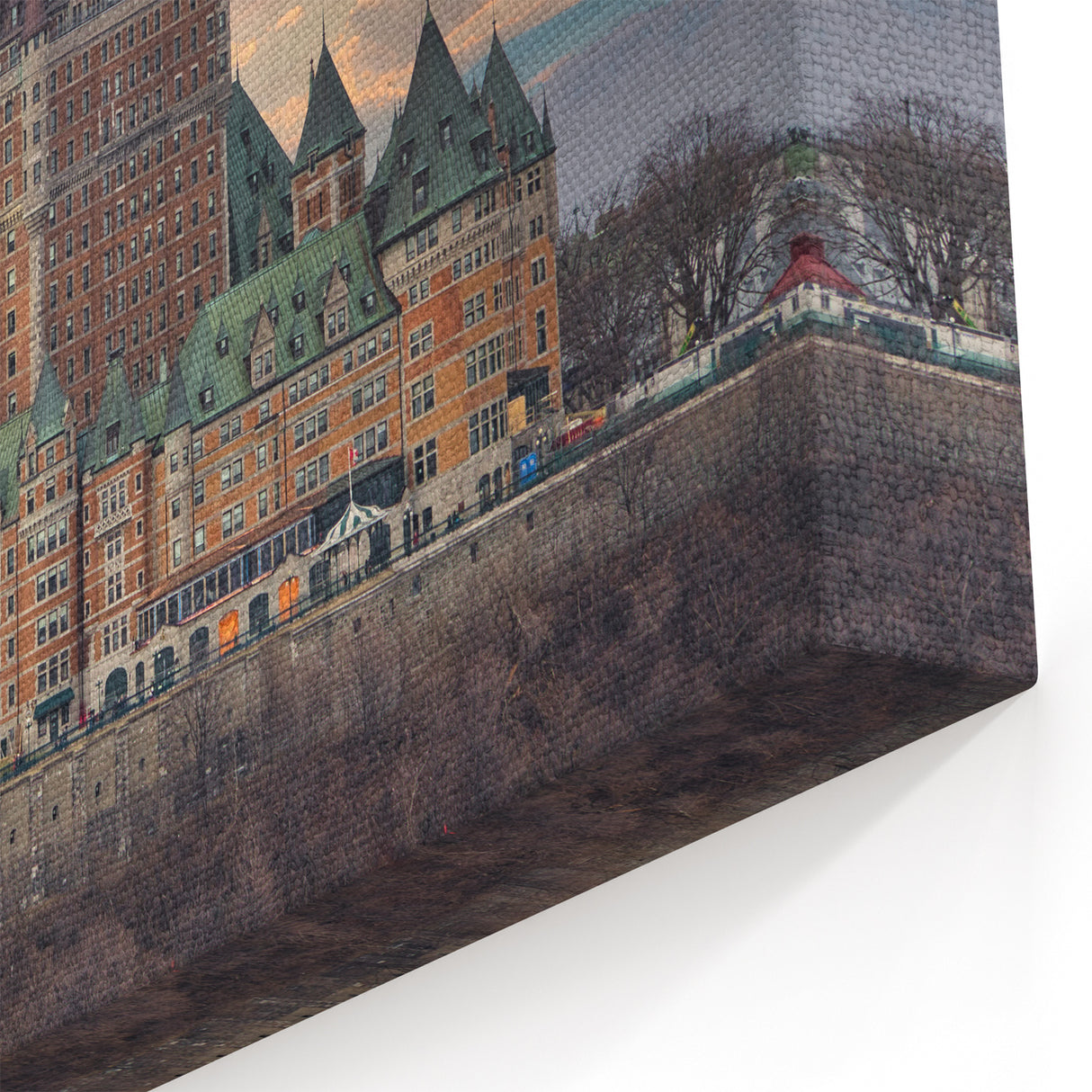 Majestic Sunset Over Historical Palace Canvas Wall Art