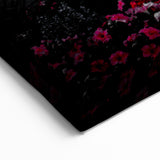 Elegant Black and White Palace Facade with Vibrant Floral Gardens