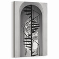 Minimalist Spiral Staircase Photography - Black and White Wall Art