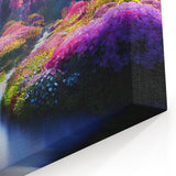 Mystical Pink Forest Wall Art - Enchanting Floral Landscape Print