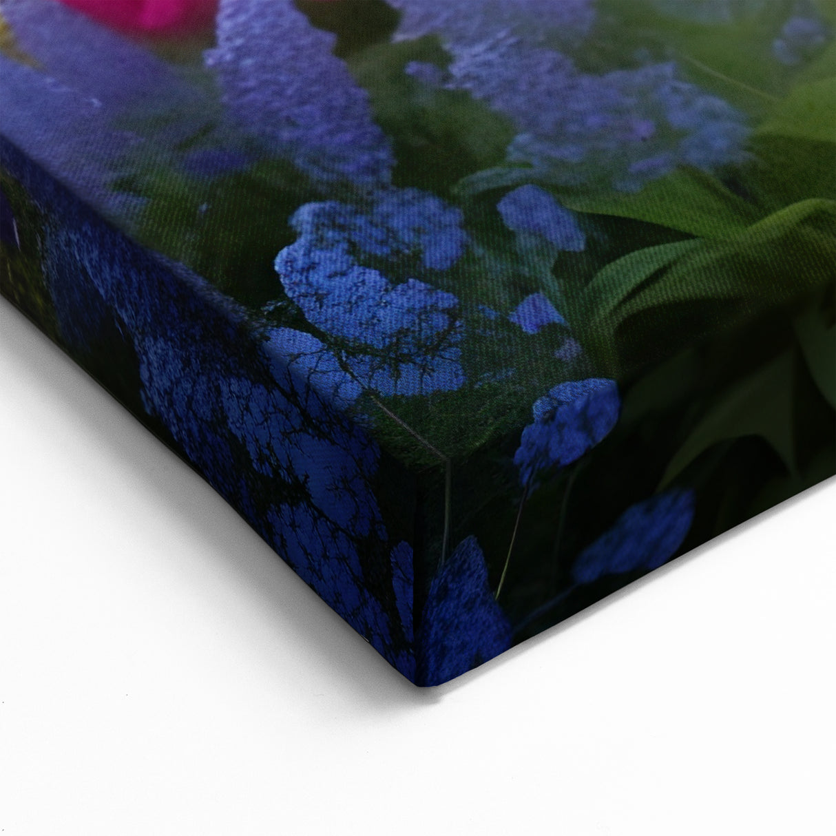 Sunlit Garden Pathway Art - Vibrant Floral Landscape Canvas Print