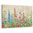 Bee and Floral Garden Art - Delicate Wildflower Canvas Wall Decor