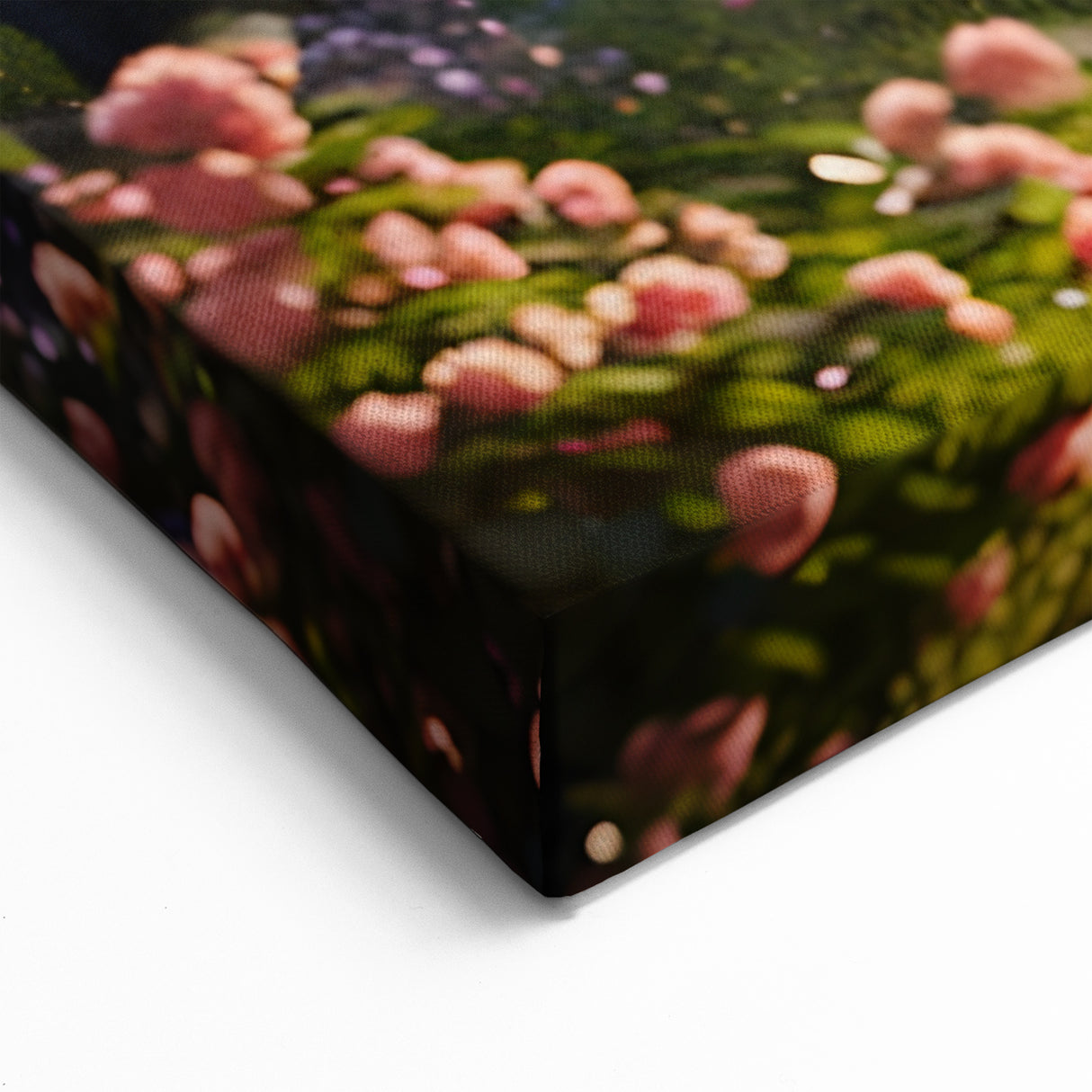 Cherry Blossom Pathway Art - Tranquil Garden Landscape Canvas Print