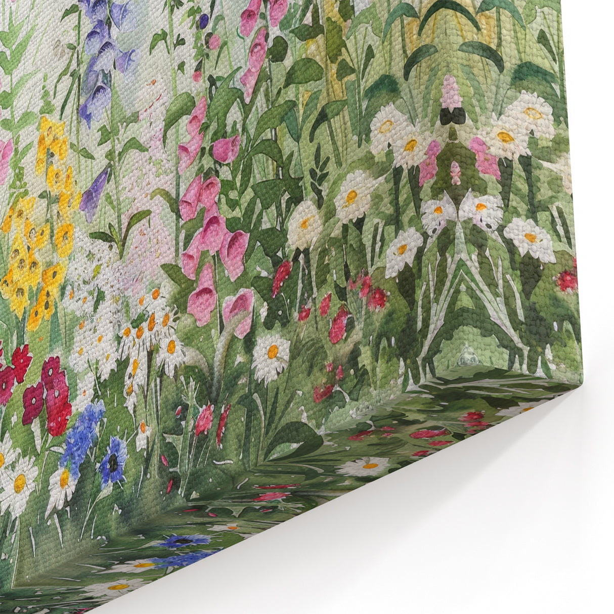 Wildflower Garden Art - Delicate Watercolor Floral Canvas Print