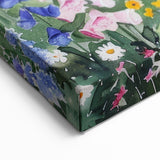 Wildflower Garden Art - Delicate Watercolor Floral Canvas Print