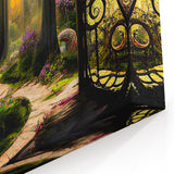 Enchanted Garden Gateway Art - Mystical Landscape Canvas Print