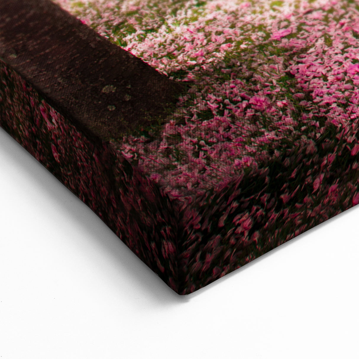 Serene Cherry Blossom Bench Art - Peaceful Garden Landscape Print