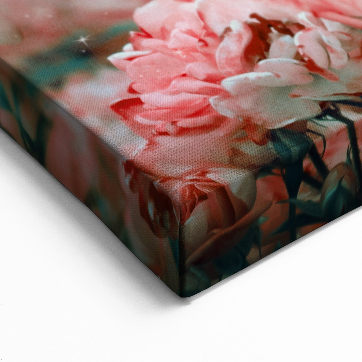 Romantic Swan Lake Art - Enchanting Floral Landscape Canvas Print