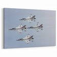 Vintage Aircraft Art: US Air Force Fighter Jet Formation Canvas Print