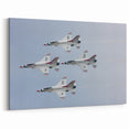 Vintage Aircraft Art: US Air Force Fighter Jet Formation Canvas Print
