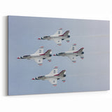 Vintage Aircraft Art: US Air Force Fighter Jet Formation Canvas Print