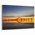 Sunset Bridge Reflection Wall Art - Tranquil Landscape Canvas Prints