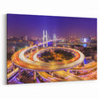 Vibrant City Night Bridge Wall Art - Dynamic Urban Landscape Prints