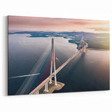 Aerial Coastal Bridge Wall Art - Stunning Ocean Landscape Prints