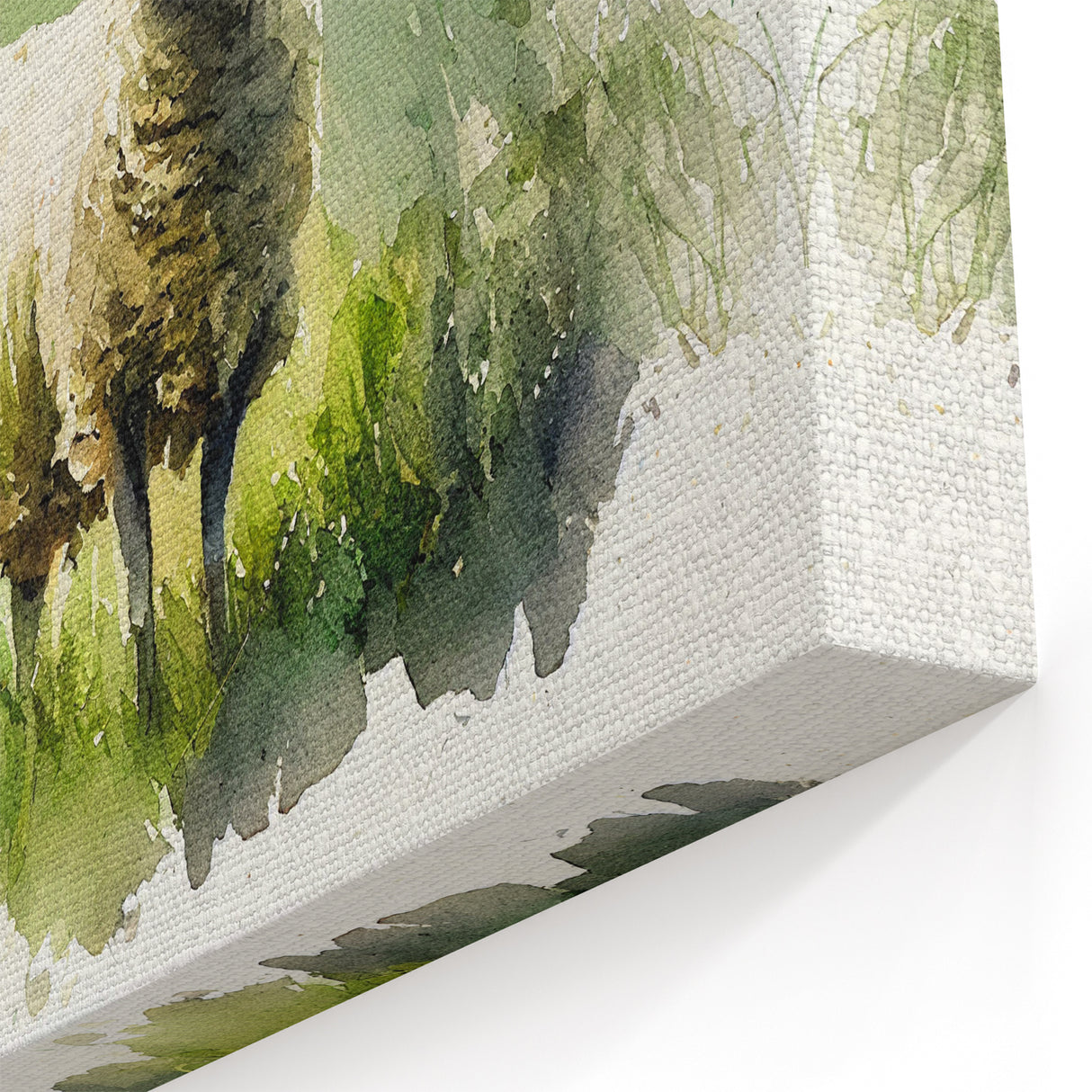 Pastoral Sheep Watercolor Art - Tranquil Farm Animal Canvas Print